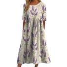 Vestido TBILILO Vintage Floral Print Boho Summer para mulheres