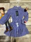 Vestido tecido de camisaria Polo RL original com cinto