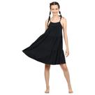 Vestido Teen Cinthia Básico Verão Preto Alcinha Siri Kids