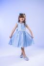 Vestido Tematico Frozen Azul com capa luxo