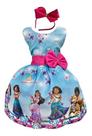 Vestido Temático Infantil Encanto Mirabel Madrigal Luxo Rosa