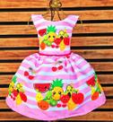 Vestido Temático Infantil Frutinhas