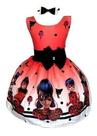Vestido Temático Infantil Joaninha Menina Bug Regata