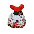 Vestido Temático Infantil para Festas Lady Bug Miraculous Vestido de Personagem 5772