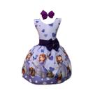 Vestido Temático Princesa Sofia C/ Lilas Festa Luxo Vestido Temático Princesa Sofia C/ Lilas Festa Luxo