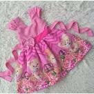 Vestido Temático Simples Realeza Ursinha Princesa Vestido Temático Simples Realeza Ursinha Princesa