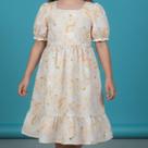 Vestido Ternura Infantil Menina Manga Princesa Estampado Colorido