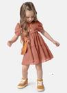 Vestido textorizado em plumatis rose
