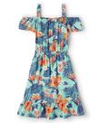 Vestido The Children's Place Family combinando com o trópico havaiano
