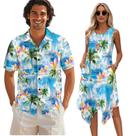 Vestido TOADDITDO Hawaii Palm Plumeria Ocean para mulheres com bolsos Vestido TOADDITDO Hawaii Palm Plumeria Ocean para mulheres com bolsos