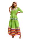 Vestido tradicional estilo mexicano espanhol com saia grande