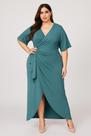 Vestido transpassado plus size