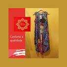 Vestido Trapézio Indiano Viscose