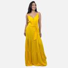 Vestido Três Marias Weam Feminino Longo Com saia Rodada Babado Três Marias Alcinha Regulável e Faixa de Amarrar na Cintura Vestido Três Marias Weam Feminino Longo Com saia Rodada Babado Três Marias Alcinha Regulável e Faixa de Amarrar na Cintura