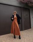 Vestido tricoline midi