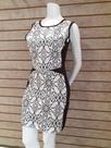 Vestido Tubinho Feminino La Rossi Preto e Branco Justo Elegante Vestido Tubinho Feminino La Rossi Preto e Branco Justo Elegante