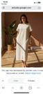 Vestido Tubinho Feminino Midi Linho Misto com Fenda Frontal e Mangas Curtas
