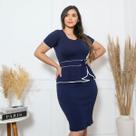 Vestido Tubinho Justo Midi Evangelico Roupas Femininas Cristã Laço Acinturado Encorpado Atacado