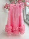 Vestido Tule Balonê Babados Animê
