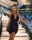 Vestido tule com paete