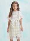 Vestido tule escrita animê com laço (n3375)