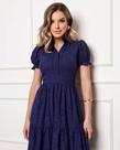Vestido tulum azul marinho feminino -tamanho m