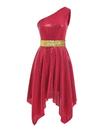 Vestido túnica Praise Dance IBAKOM One Shoulder Glitter Sequins