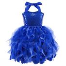 Vestido Tutu Suppromo Royal Blue Sequin Sparkly 5-6T
