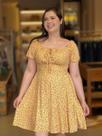 Vestido val viscolinho floral amarelo ref.vt135 Vestido val viscolinho floral amarelo ref.vt135