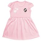 Vestido Vasco da Gama Infantil Rosa Canelado Torcidababy
