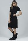 Vestido Vekyo Midi Canelado Feminino Gola Alta