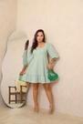Vestido verde agua