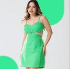 Vestido verde curto tamanho único Vestido verde curto tamanho único