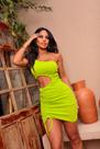 Vestido verde florescente