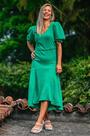 Vestido Verde Midi de Poliéster da Marca Capim Rosa