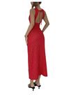 Vestido Verdusa Polka Dots, sem encosto, sem mangas, vermelho para mulheres