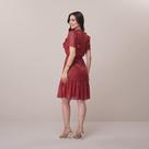 Vestido Vermelho Curto no Crepe com Brilho Alissa Tatá Martello COR:VERMELHOTAMANHO:P