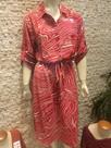 Vestido vermelho estampado