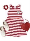 Vestido Vermelho Godê Listrado Malwee 4