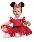 Vestido vermelho infantil Disney Baby Minnie Mouse com faixa de cabeça