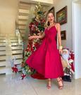 Vestido vermelho sem manga tamanho P e M