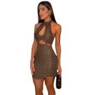 Vestido Versatile Curto Decote Gota Costa Nua Elegante