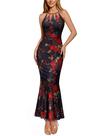 Vestido VFSHOW Floral Cut Out Halter Wedding Guest Bodycon