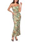 Vestido VFSHOW Vestido maxi longo floral de verão com alça espaguete