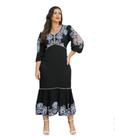 Vestido Viscose Bordado Giovana Julia 13475 - 42