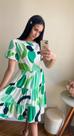 Vestido Viscose estampa verde