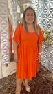 Vestido Viscose Laranja