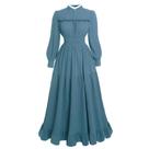 Vestido vitoriano Vibsion Medieval Renaissance Blue 2GG feminino