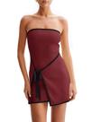 Vestido Wenrine Sexy Tube Top sem alças e bainha assimétrica
