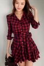 Vestido Xadrez Vermelho Adulto Manga Longa inverno roupas Femininas Pronta Entrega Viscolycra